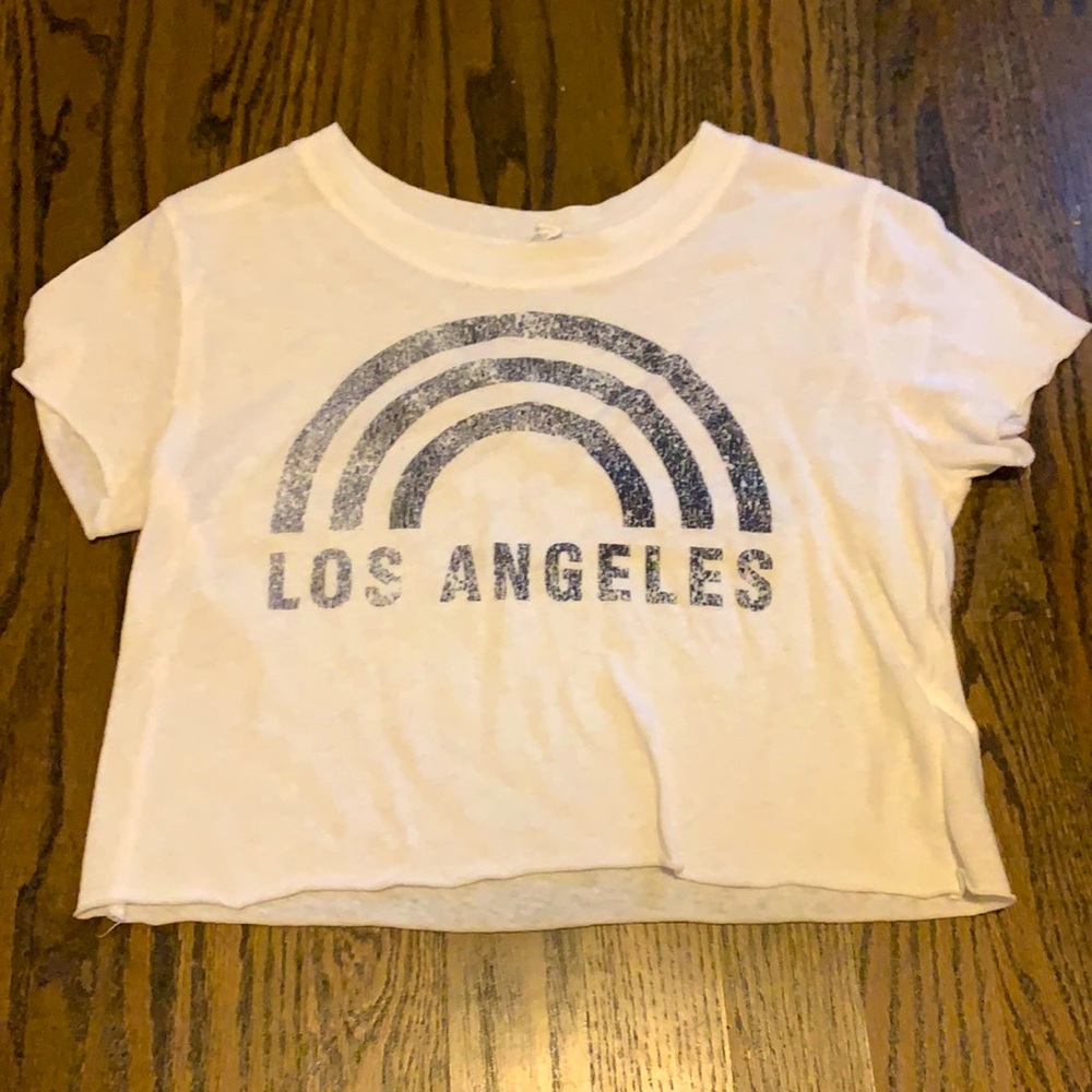 white los angeles crop top